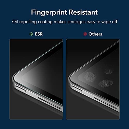 Protetor de tela de vidro temperamental de ESR e estojo com três tríferos compatíveis com iPad Pro 12,9 polegadas, resistente a arranhões,