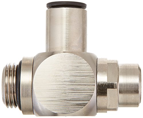 Parker 7130 12 21-PK5 Regulador de Controle de Fluxo Pneumático, Brass de níquel, escape BSPP Banjo, G1/2, 12 mm