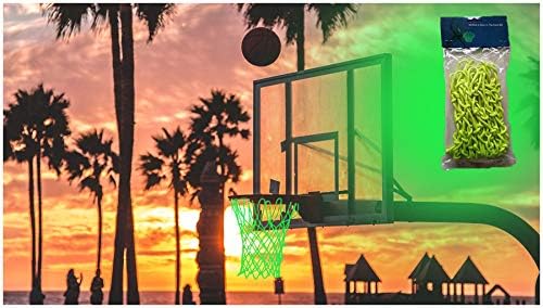 Glow in the Dark Basketball Net - Cão de gol de basquete iluminado solar - Glow Dark Basketball Net, beira noturna de aro de basquete iluminado