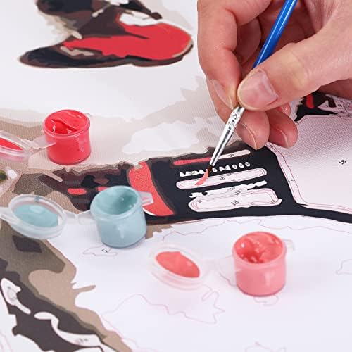 Ucustom Art Diy Paint by números para adultos crianças, conjunto de pintura a óleo de tela para adultos iniciantes, pintura pbn para