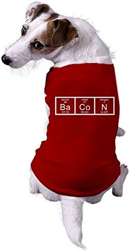 Química de cães de bacon Funny Nerdy Scientfic Animal Dog Shirt Red XXL