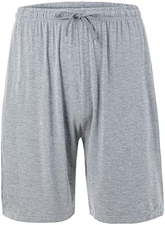 Shorts de pijama masculinos dormem os shorts esticados de boxer ultra-soff de calças de fundo de pijama modal de pijama