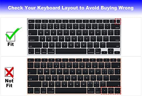 Capa de teclado Ultra Fin Fin Fin para 2021 2020 Novo MacBook Air 13 com teclado mágico, Layout do teclado dos EUA