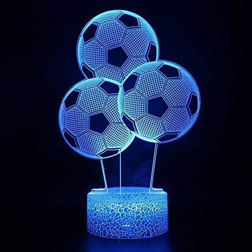 SZG A lâmpada de mesa de futebol tocando led noturno quarto caseiro de casa arco -íris lampen decoração lâmpadas de mesa criativas