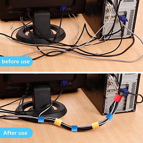Spofit Cable Ties 50pcs Apertendo as tiras de cabo Organizador de fios Gerenciamento de cabo - 7 polegadas