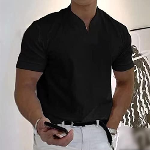 Camiseta masculina manga curta camisa clássica tops de algodão Blusa de verão