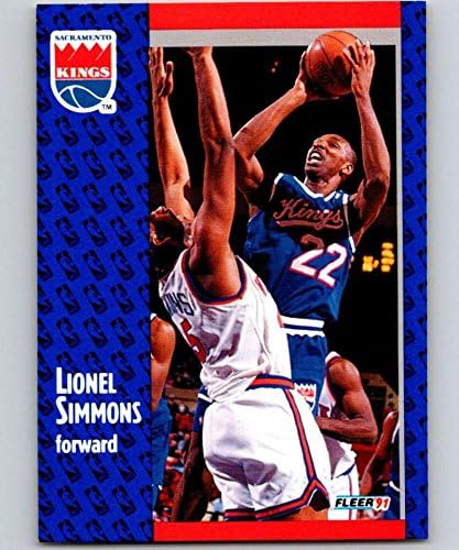 1991-92 Fleer Series 1 Basketball 179 Lionel Simmons Sacramento Kings NBA Official NBA Trading Card