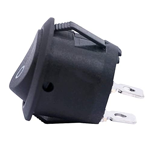 MURVE 10PCS AC 250V/6A, 125V/10A ， BLACK ， ON/OFF SPST 2 PIN 2 Posição Mini Rocker Switches Rocker Toggle Switch