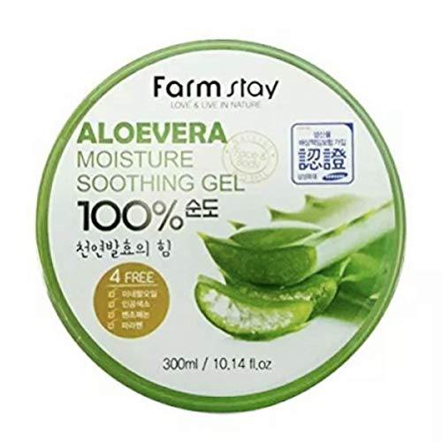 Farmstay Aloevera gel de umidade calmante, 300 ml / 10,14 fl. oz