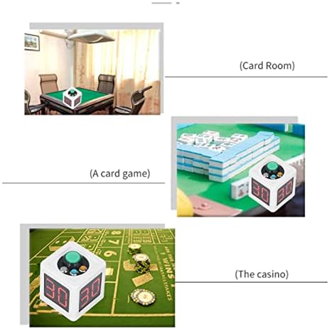 Cube Timer, Stopwatch de contagem regressiva de brilho ajustável com alarme para poker privado