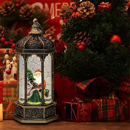 SEASD Snow Globe Lanterna de Natal de Christmas Snow Glitter Globe Lantern Decor Festival Frechristmas for Kids