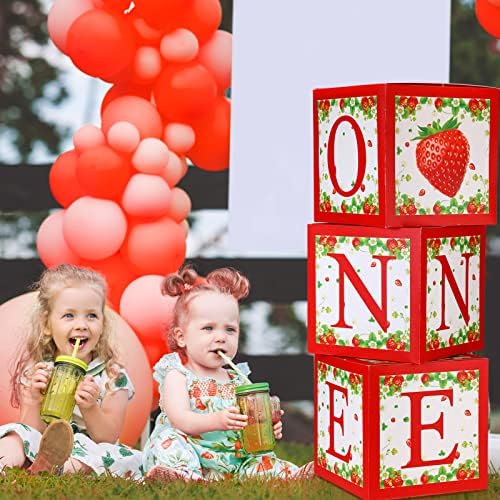 3 PCs Strawberry One Balloon Boxes Red One Strawberry Balloon