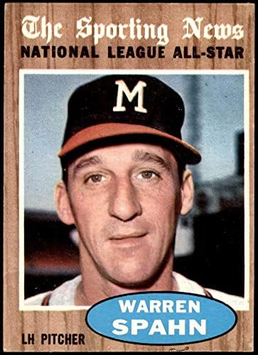 1962 Topps Baseball 399 Warren Spahn como Milwaukee Braves excelente