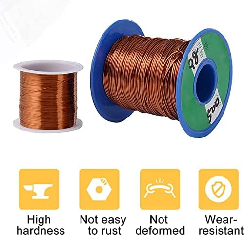 Fio de cobre esmaltado ZJiex-0,15-0,4 mm de diâmetro esmaltado bobina de enrolamento de ímã usada para indutores, falantes-0,35mm