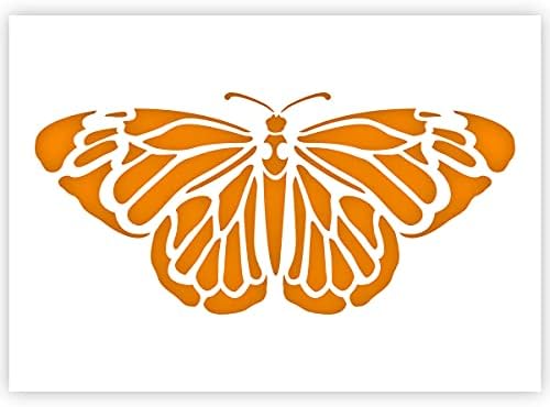QBIX Animals Stêncil - Butterfly - A5 - Crianças reutilizáveis ​​amigáveis ​​estêncil DIY para pintura, cozimento, artesanato,