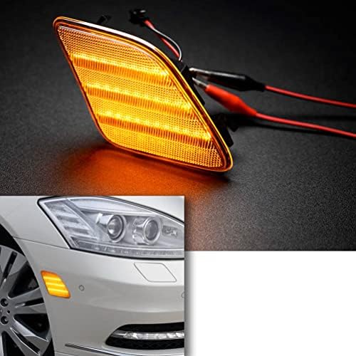 NJSBYL CLS63 AMG LED LED LIMPELAÇÃO PARA 2008-2013 MERCEDES BENZ S550 S400 S600 S350 S63 S65 CLS 63 AMG LENS LENS CLARO