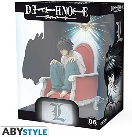 ABYSTYLE Studio Death Note Detective L SFC colecionável PVC Figura 5.5 Estátua altura Anime Manga Feliz Office Decor Decor Gift
