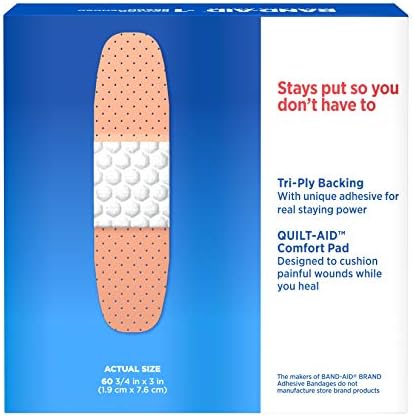 Band-Aid Brand Tru-Stay Plastic tiras de ataduras adesivas para cuidados com feridas e primeiros socorros, todo o tamanho,