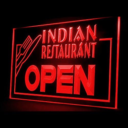 110044 Restaurante Indian Open Curry Food Cafe Decor Display LED Light Neon Sign