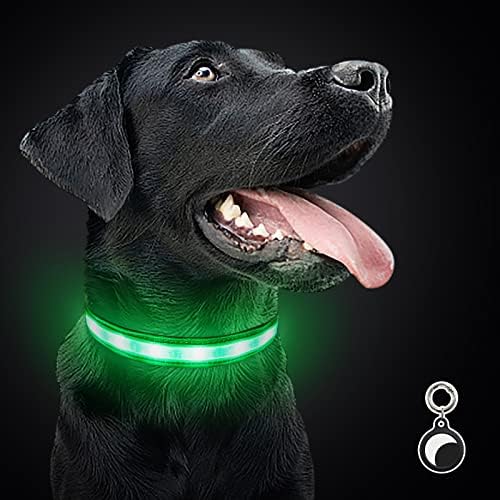 Aubell Light Up Collars, até 1500 pés de visibilidade, colorido colorido de colarinho de cachorro LED recarregável