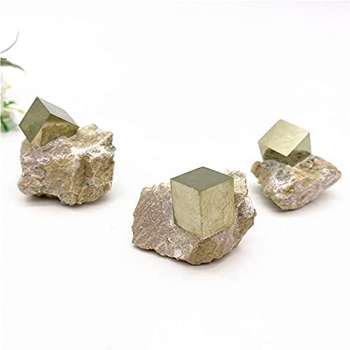 Heeqing AE216 1PC Natural Espanhol Pirita Chalcopirita Cubo de Pedra Raeira Ensino Cura Cura de Pedras e Minerais Cristal
