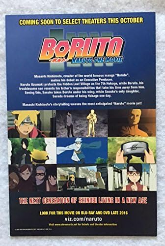 Boruto - o filme de Naruto - filme postal original 4 x6 2015 raro