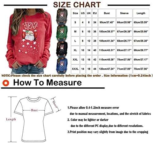 Dance Christmas Oversized Impresso Top Woman Crewneck Trendy Top Top mais quente Manga Manga de Poliéster Tops de Poliéster