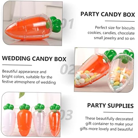 ABAODAM 12 PCS Candy Box Caixa de chocolate Caixa de presente Caixa de presente Caixa de chocolate Caixa Presente Caixa de casas de Páscoa Páscoa Cenoura de Páscoa Party Candy Candy Candy Packaging Boxes de presente de casamento Recipientes