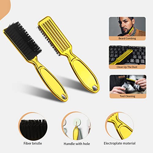 Brush de barbeiro de 3 peças e um conjunto de pente de barbeiro, com barba de barba de limpeza de lâmina de limpeza de