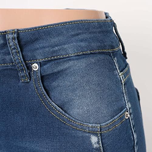 Miashui tamanho 20 calças mulheres usam leggings jeans com bordas brancas calças jeans de jeans