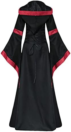 Vestido maxi medieval ruziyoog para mulheres mangas de sino de halloween vestidos de cosplay renaissance vestido de baile vitoriano vestido gótico