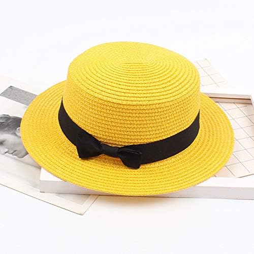 UPF50+ Mulheres Wide Grim Straw Salta Panamá Classic Sun Hat Boater Boater Ladies Fedora Summer Summer Beach Sun Hat para unissex