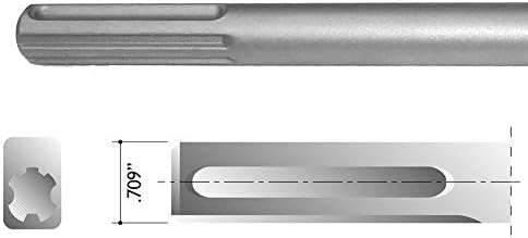 Campeão Chisel 24 polegadas SDS Max Moil Point Chisel/Bull Point Chisel/Aço endurecido/temperado para durabilidade do impacto/números de peça gravados a laser