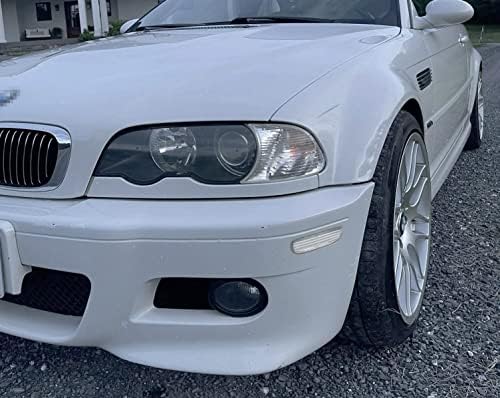 ijdmtoy oe-espect-spec White/LENS CLARO LENS FRONTANTE marcador lateral dos conjuntos de refletor, compatível com BMW E46