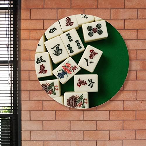 Jogue mahjong metal sinal de mahjong mahjong ladrilhas de boas -vindas sinal de frente para a porta de parede personalizada Art Farmhouse