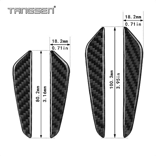 Tangsen 4pcs Universal Fibra de Carbono Real com Tercena de 2 mm TEXTA TEXTA TEXTURA PANTELA PANTIL PANTILE