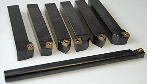 Ferramenta de torneamento de torno indexível 20 mm de haste 7 peças Conjunto de ferramentas de torneamento de carboneto I