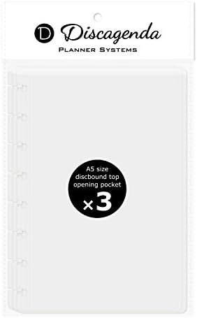 DISCAGENDA CLARE CARTO Pocket Mini HP Tamanho, 3 pacote para o organizador pessoal do planejador de discos