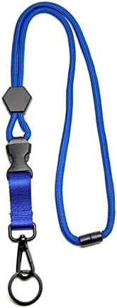 Corda de corda grossa pesada cordão com gancho de metal e anel de chave para teclas de emblema de identificação, separação
