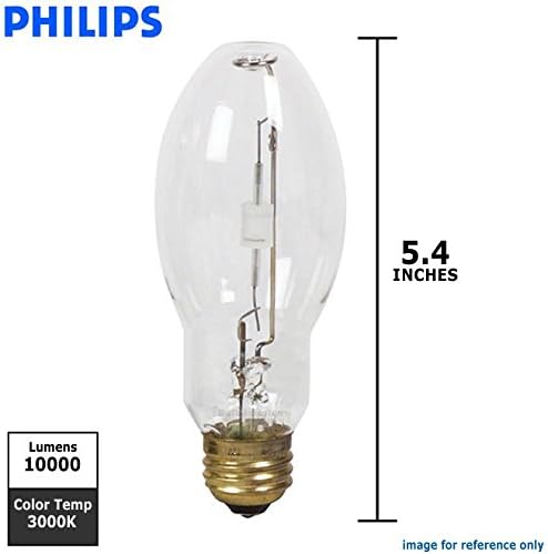 Philips Lighting MasterColor MHC100/U/MP/3K Elite Hid Metal Halide Lamp, 100 W, lâmpada de halogeneto de metal cerâmica, forma ED17p