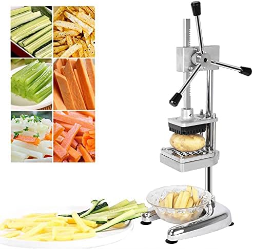 Máquina de batatas fritas verticais com três 3/8 e 1/4 e 1/2 Blades Silver