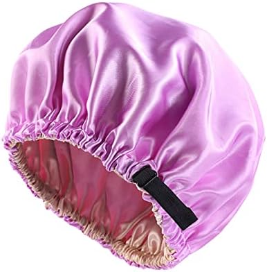 Chapéu de chuva feminino Capatinho de cetim de cetim Sono ajustável Sleep Silk Bonnet Men 2 Layer Satin Lined Sleeping Cap invólucro