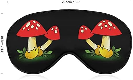Máscara de cogumelos mágicos Máscara de olho Sono vendida com bloqueio de cinta ajustável Blinder Night Night para viagens