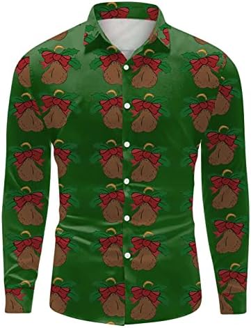 Camisetas casuais de botão casual de natal dsodan para masculino colarinho de colarinho de colarinho de colarinho de colarinho