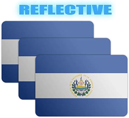 3M Reflexivo El Salvador Band Starters | Decalques de segurança versáteis | Decalques de adesivos de bandeira de El Salvador | Perfeito para chapéus, laptops, bicicletas, caixas de ferramentas e muito mais!