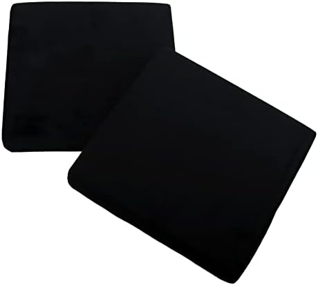 Augld Bar Banco Cushion 2 Pacote quadrado Pouca de cadeira de crianças pequenas com gravatas 14x14in preto