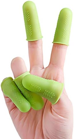 Protetores de dedo de silicone besportble 10pcs protetores de dedo Câmara de dedos de cola quente para costurar adesivos