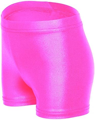 ILOLover Solid Color Girls 'Sparkle Dance and Trokbing Athletic Gymnastics Shorts