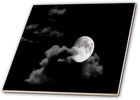 3drose ct_213573_1 fotografia de uma lua cheia e nuvens em um azulejo de cerâmica do céu preto escuro, 4