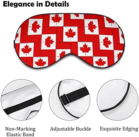 Canadian Canada Flag máscara de sono de máscara de sono olho para homens bloqueia a luz para viajar de viagem tira ajustável de soneca